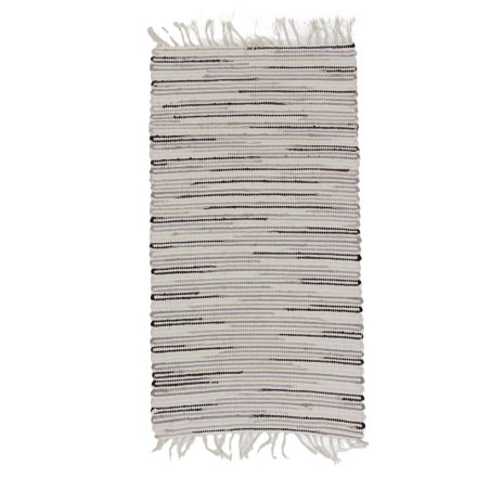 Hadrový koberec 60x113 biely bavlnený tkaný koberec