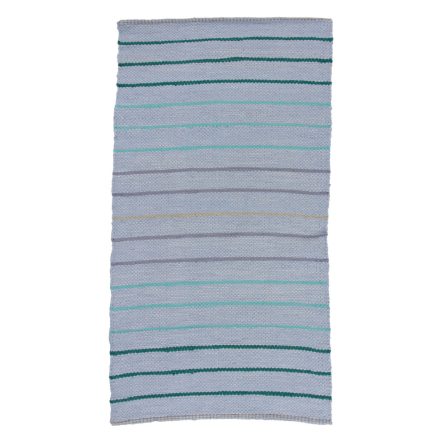 Hadrový koberec 73x145 modrý bavlnený tkaný koberec