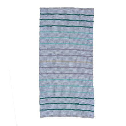 Hadrový koberec 60x118 modrý bavlnený tkaný koberec