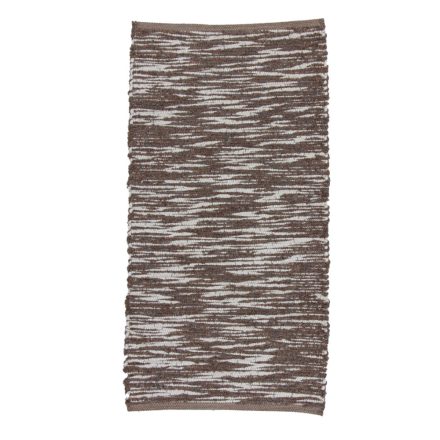 Hadrový koberec 61x118 hnedý bavlnený tkaný koberec