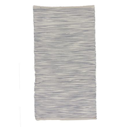 Hadrový koberec 69x126 biely bavlnený tkaný koberec