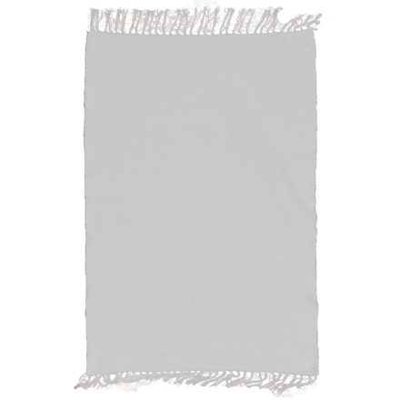 Hadrový koberec 91x70 biely bavlnený tkaný koberec