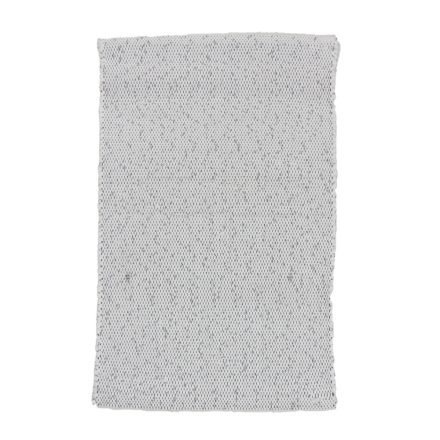 Hadrový koberec 95x60 biely bavlnený tkaný koberec