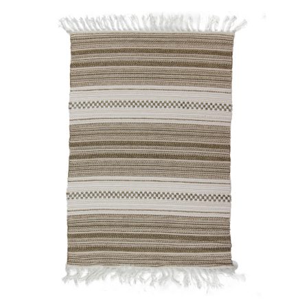 Hadrový koberec 69x99 béžový bavlnený tkaný koberec