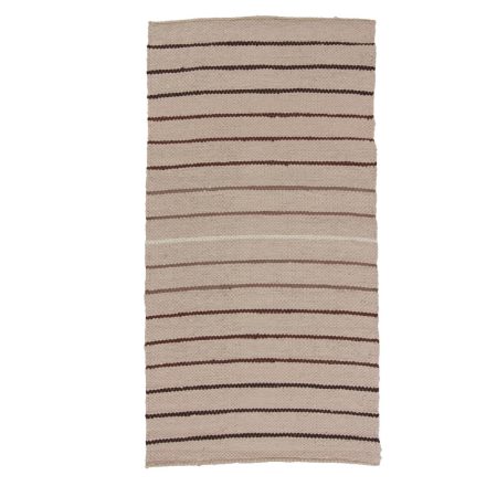 Hadrový koberec 78x155 hnedý bavlnený tkaný koberec