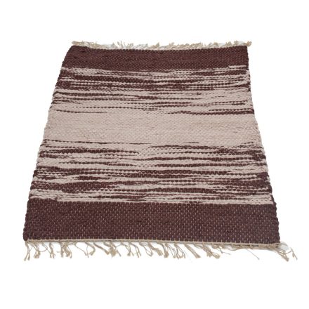 Hadrový koberec 73x130 hnedý bavlnený tkaný koberec