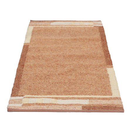 Hadrový koberec 88x171 hnedý-béžový bavlnený tkaný koberec