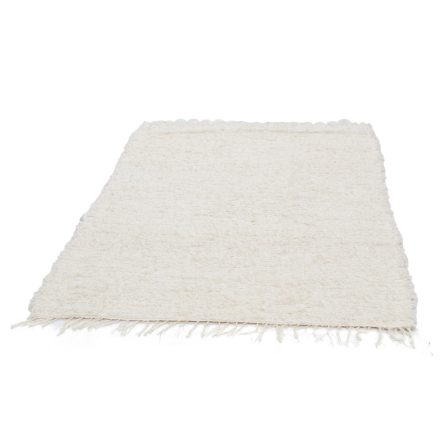 Nadýchaný koberec béžový 119x174 mäkký tkaný koberec