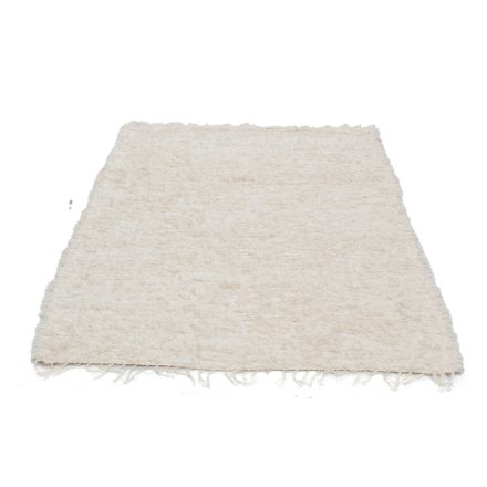 Nadýchaný koberec béžový 126x177 mäkký tkaný koberec