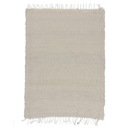 Hadrový koberec 168x120 nadýchaný béžový bavlnený tkaný koberec