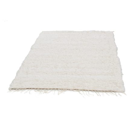 Nadýchaný koberec béžový 121x165 mäkký tkaný koberec