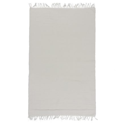 Hadrový koberec 203x126 biely bavlnený tkaný koberec