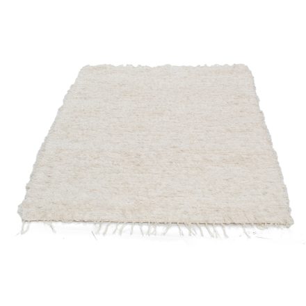 Nadýchaný koberec béžový 121x167 mäkký tkaný koberec
