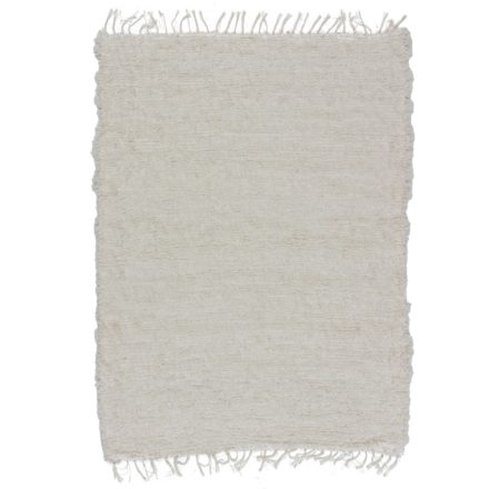 Hadrový koberec 167x121 nadýchaný béžový bavlnený tkaný koberec