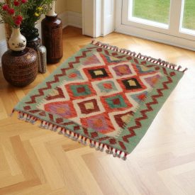 Koberec Kilim Chobi 60x76 Ručne tkaný afganský kilim z vlny