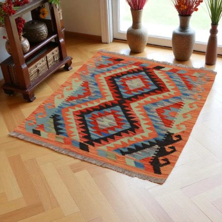 Koberec Kilim Chobi 98x79 ručne tkaný afganský kilim