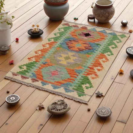 Koberec Kilim Chobi 93x65 ručne tkaný afganský kilim z vlny