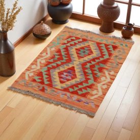 Koberec Kilim Chobi 90x62 ručne tkaný afganský kilim