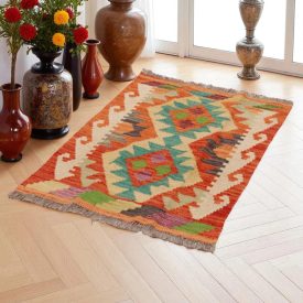 Koberec Kilim Chobi 88x59 ručne tkaný afganský kilim