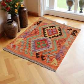 Koberec Kilim Chobi 95x67 ručne tkaný afganský kilim