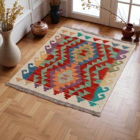   Koberec Kilim Chobi 66x82 Ručne tkaný afganský kilim z vlny