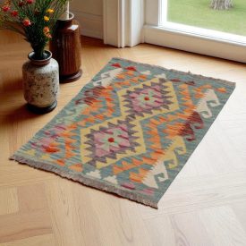 Koberec Kilim Chobi 60x83 Ručne tkaný afganský kilim z vlny