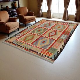   Koberec Kilim Chobi 248x176 ručne tkaný afganský kilim z vlny