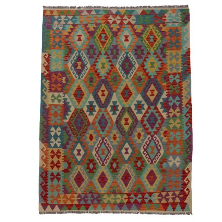 Koberec Kilim Chobi 243x188 ručne tkaný afganský kilim z vlny