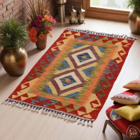 Koberec Kilim Chobi 93x51 ručne tkaný afganský kilim