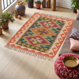 Koberec Kilim Chobi 85x60 ručne tkaný afganský kilim