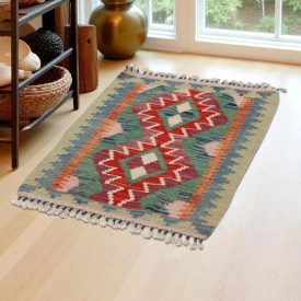Koberec Kilim Chobi 90x65 ručne tkaný afganský kilim
