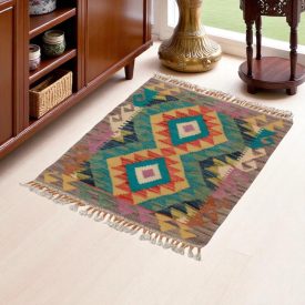 Koberec Kilim Chobi 79x62 ručne tkaný afganský kilim