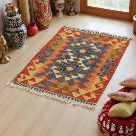 Koberec Kilim Chobi 84x58 ručne tkaný afganský kilim