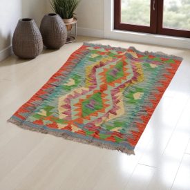 Koberec Kilim Chobi 67x89 Ručne tkaný afganský kilim