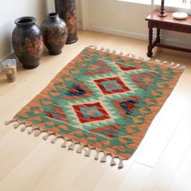 Koberec Kilim Chobi 83x61 ručne tkaný afganský kilim z vlny