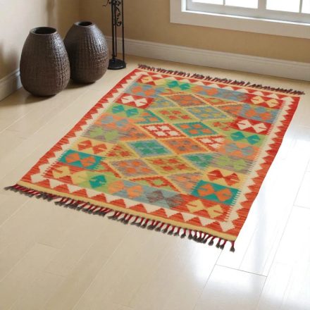 Afganský Kelimový koberec 120x88 ručne tkaný etnický kilim