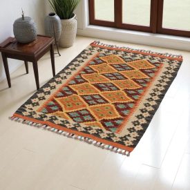 Koberec Kilim Chobi 88x120 Ručne tkaný afganský kilim z vlny