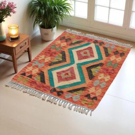 Koberec Kilim Chobi 87x65 ručne tkaný afganský kilim