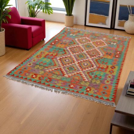 Koberec Kilim Chobi 196x133 ručne tkaný afganský kilim