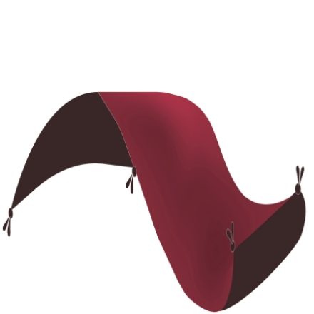 Klasický koberec bordová 60x90 polyesterový koberec
