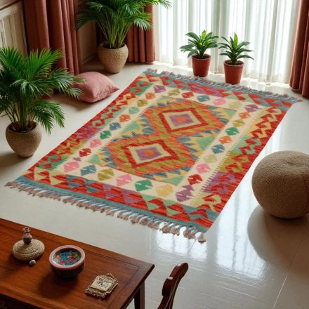 Koberec Kilim Chobi 119x84 ručne tkaný afganský kilim