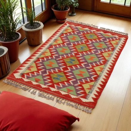 Afganský Kelimový koberec 132x76 ručne tkaný etnický kilim