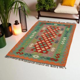   Afganský Kelimový koberec Chobi 157x101 plochý tkaný koberec Kilim