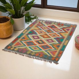 Koberec Kilim Chobi 119x89 ručne tkaný afganský kilim