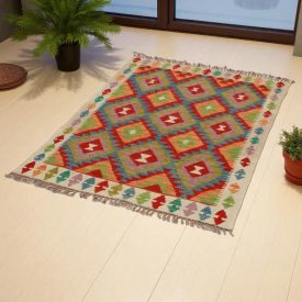   Ručne tkaný Afgan kilim koebrce Chobi 147x98 etnický kilim