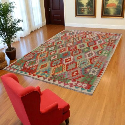 Koberec Kilim Chobi 253x179 ručne tkaný afganský kilim z vlny