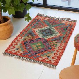 Koberec Kilim Chobi 94x66 ručne tkaný afganský kilim