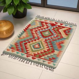 Koberec Kilim Chobi 95x70 ručne tkaný afganský kilim