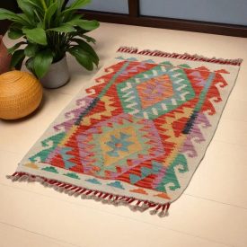 Koberec Kilim Chobi 96x61 ručne tkaný afganský kilim