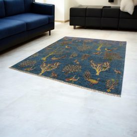  Orientálny koberec Afshar naqsha 253x293 ručne viazaný afgánsky koberec